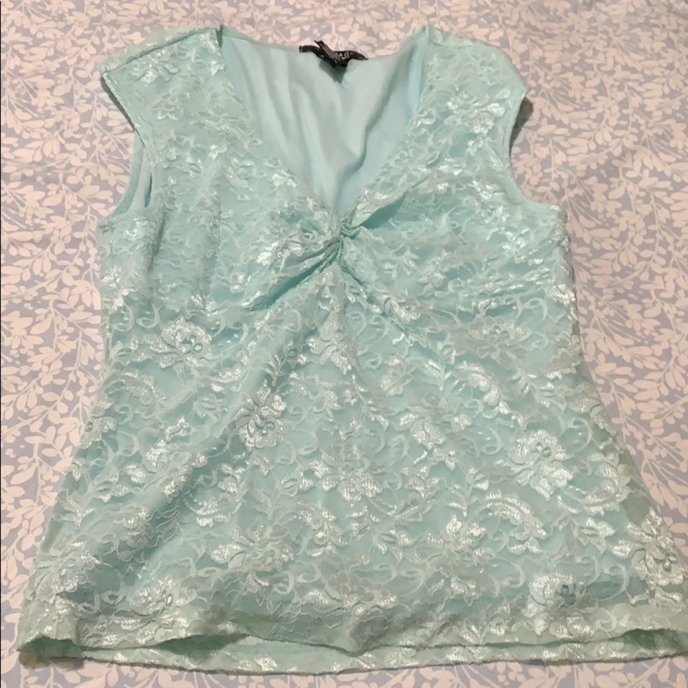 A lace tank top